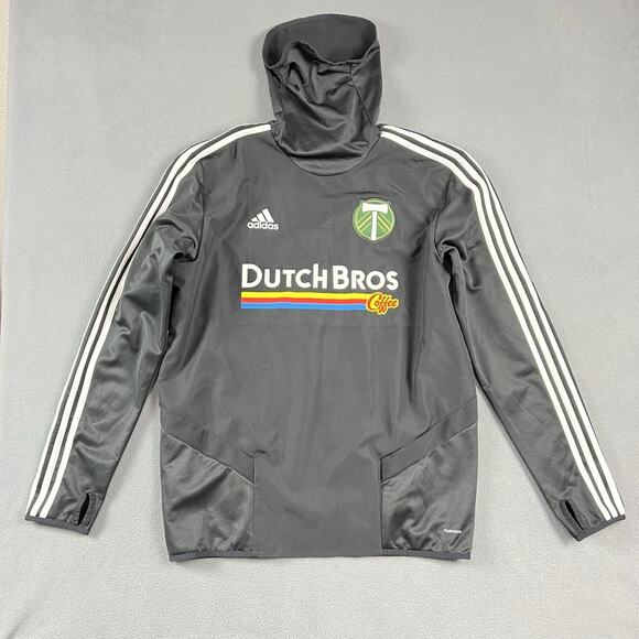 Adidas Sweater Mens Large BlackPortland Timbers Athletic Climawarm Jersey - Picture 1 of 7